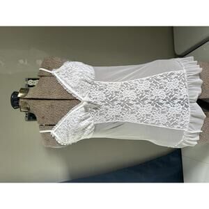 DKNY White Sheer Lingerie Top Medium